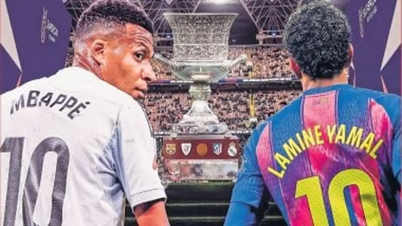 مواجهة قوية: تشكيل الكلاسيكو برشلونة وريال مدريد نهائي السوبر الإسباني.. مبابي بديل